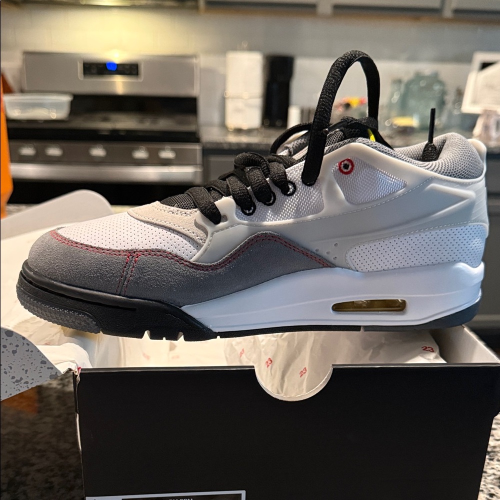 Jordan Stylish Gray and White Sneakers